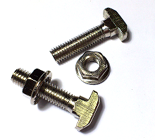 T-Bolt M8X35 With Flange Nut - 40/45/50/60 series Slot 10 - Click Image to Close